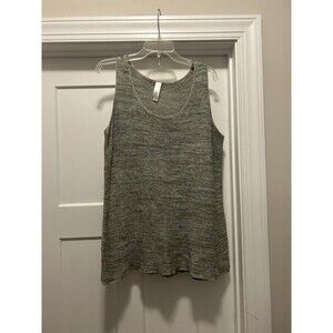 Green Brown Tight Knit Sweater Tank top Sleeveless Top Plus Size 1X Lightweight